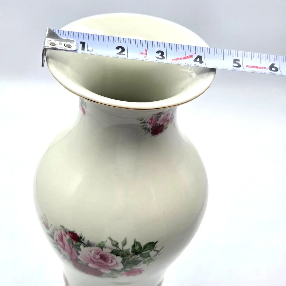 VINTAGE Baum Brothers Formalities‎ Jubilee Rose Cottagecore Vase, 11